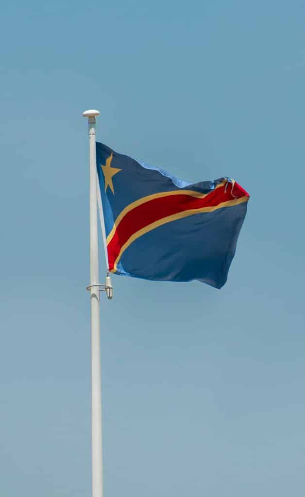 The Flag of the Democratic Republic of Congo
