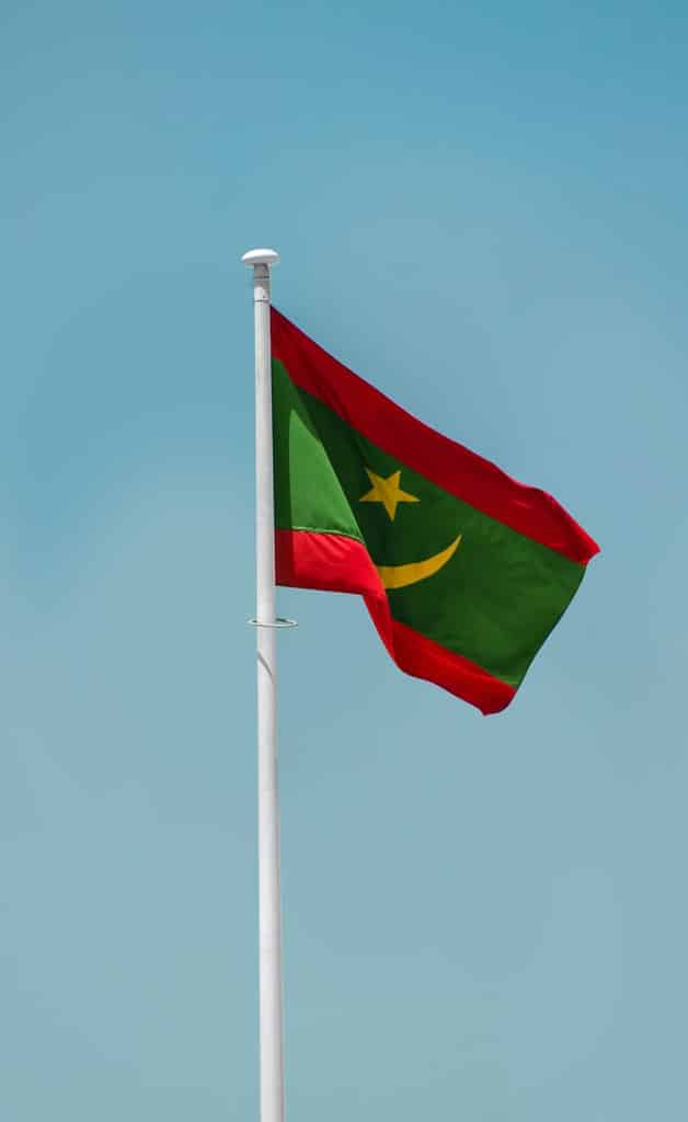 The flag of Mauritania