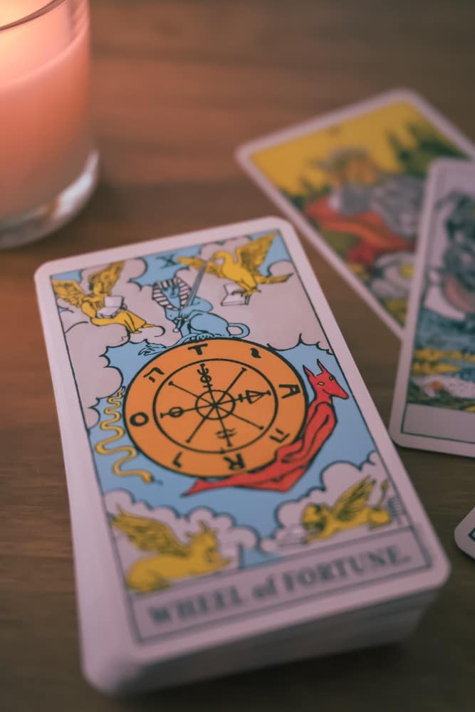 fortune tarot card on table