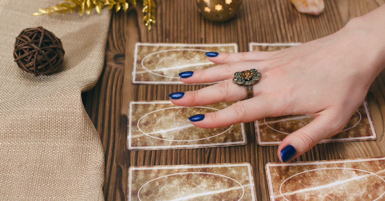 Assorted Tarot Cards On Table