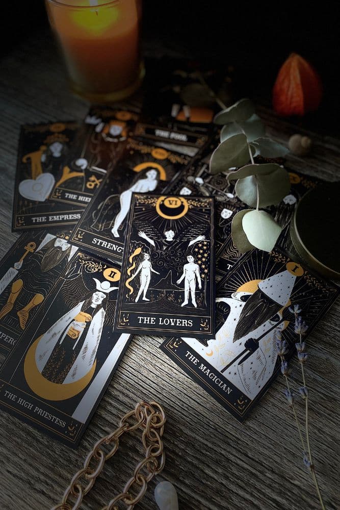 Tarot Cards on a Table