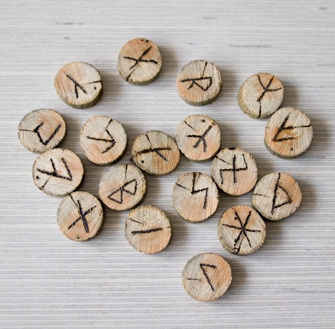 Wooden runes