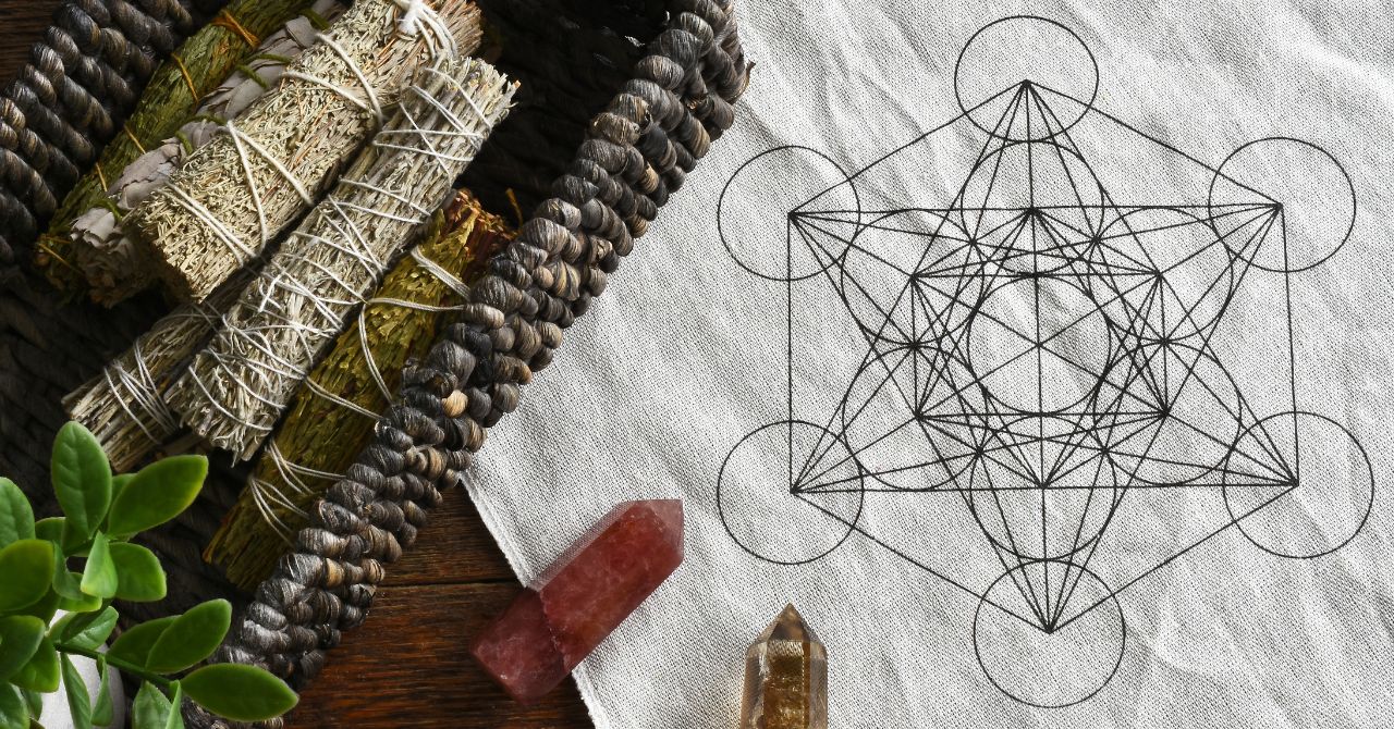 Metatrons Cube Grid with Herbs