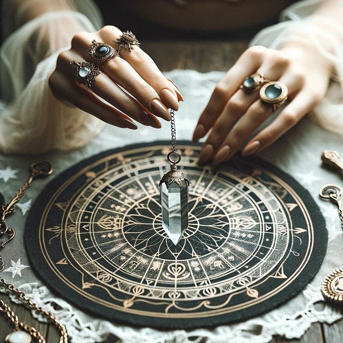 Hands Holding Pendulum