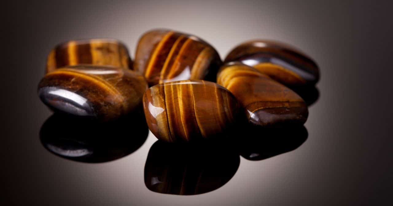 Tiger's Eye: The Warrior's Stone placed on a dark surface