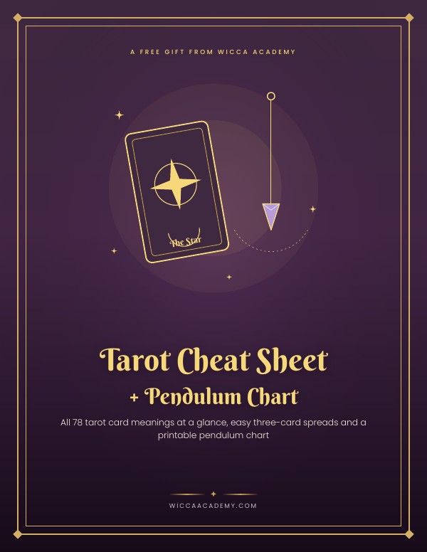 Tarot Cheat Sheet + Pendulum Chart cover