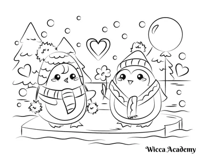 Penguin Couple in Love