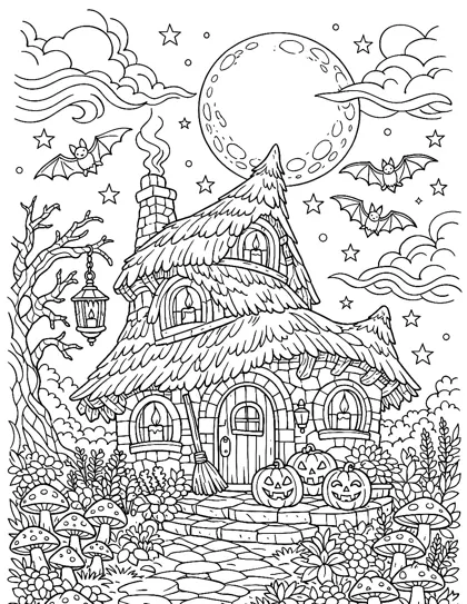 Witch's Cottage at Samhain
