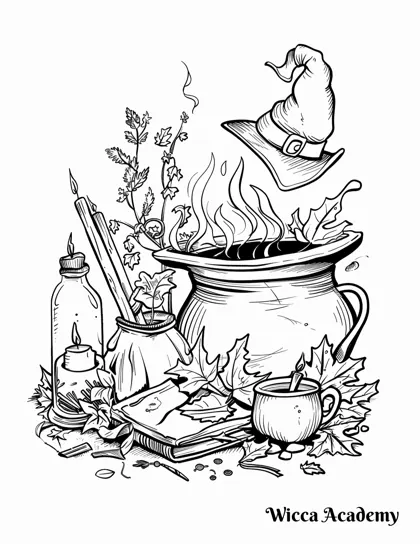 Witchy Autumn Scene