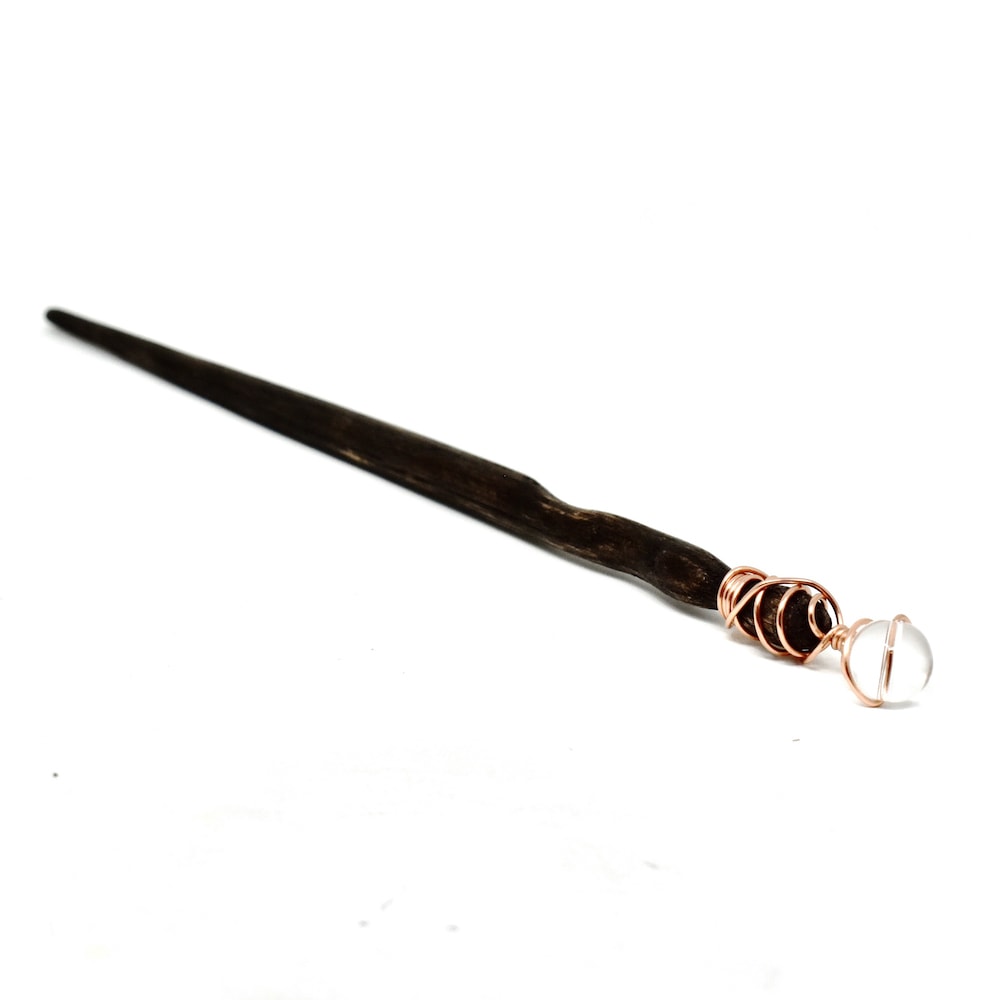 Clear Quartz Oak Wand Wicca Academy