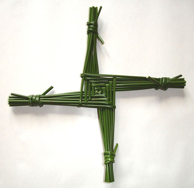 A Saint Brigid's cross made from rushes from County Down