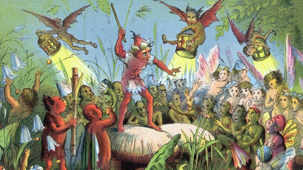 A group of faeries singing a song