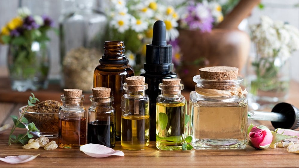 an assortment of essential oils