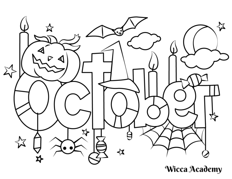 October coloring page