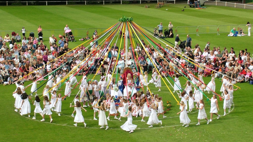 A large maypole event