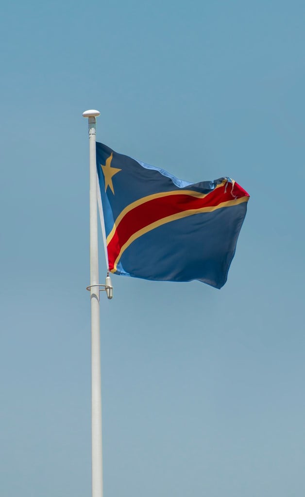 The Flag of the Democratic Republic of Congo