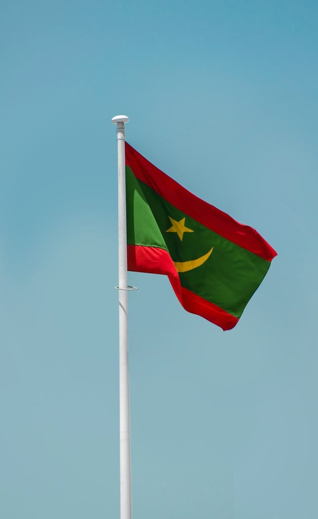 The flag of Mauritania