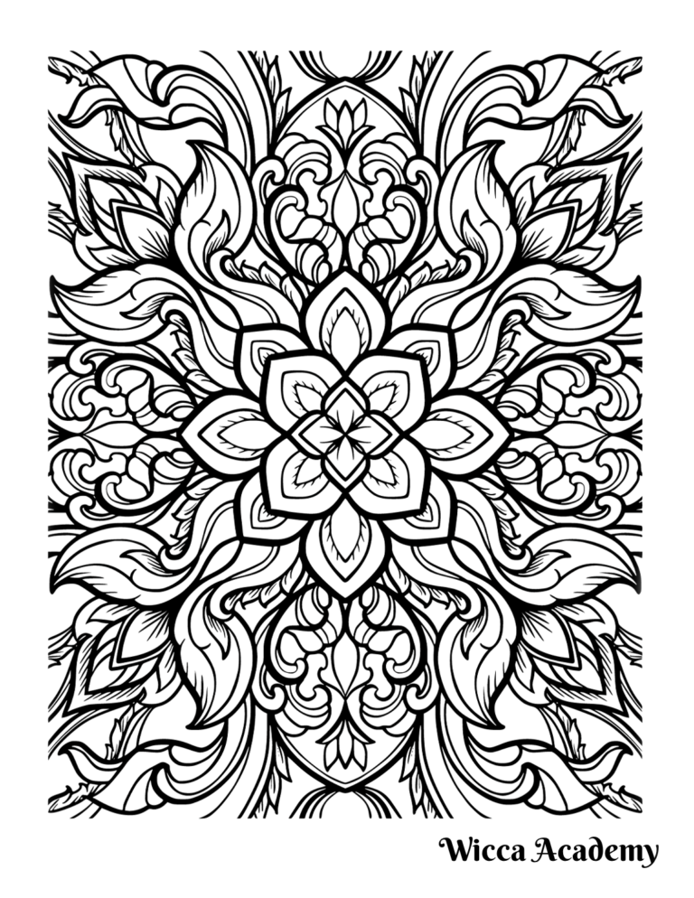 Gothic Mandala Coloring Page