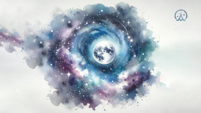 Wicca Academy Watercolor Moon Desktop Background