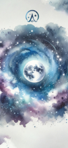 Wicca Academy Watercolor Moon Mobile Background