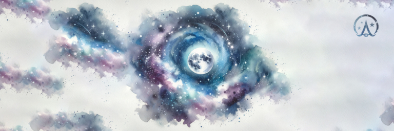 Wicca Academy Watercolor Moon Twitter Background