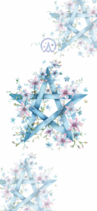 Wicca Academy Flower Pentagram Mobile Background